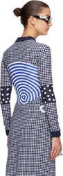 Jean Paul Gaultier Navy & White 'The Vichy and Target' Top