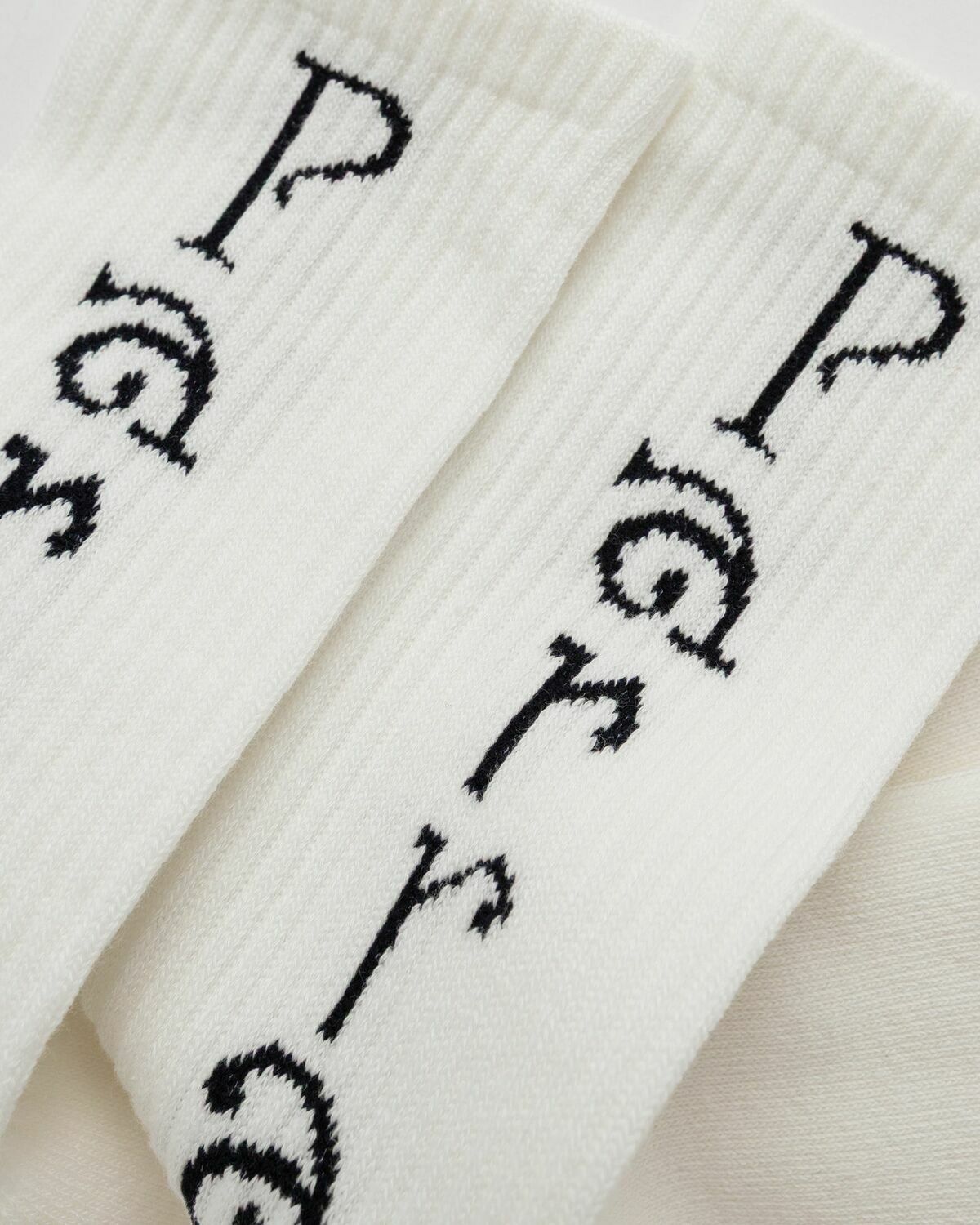 By Parra WEIRD TRAD LOGO CREW SOCKS White Men