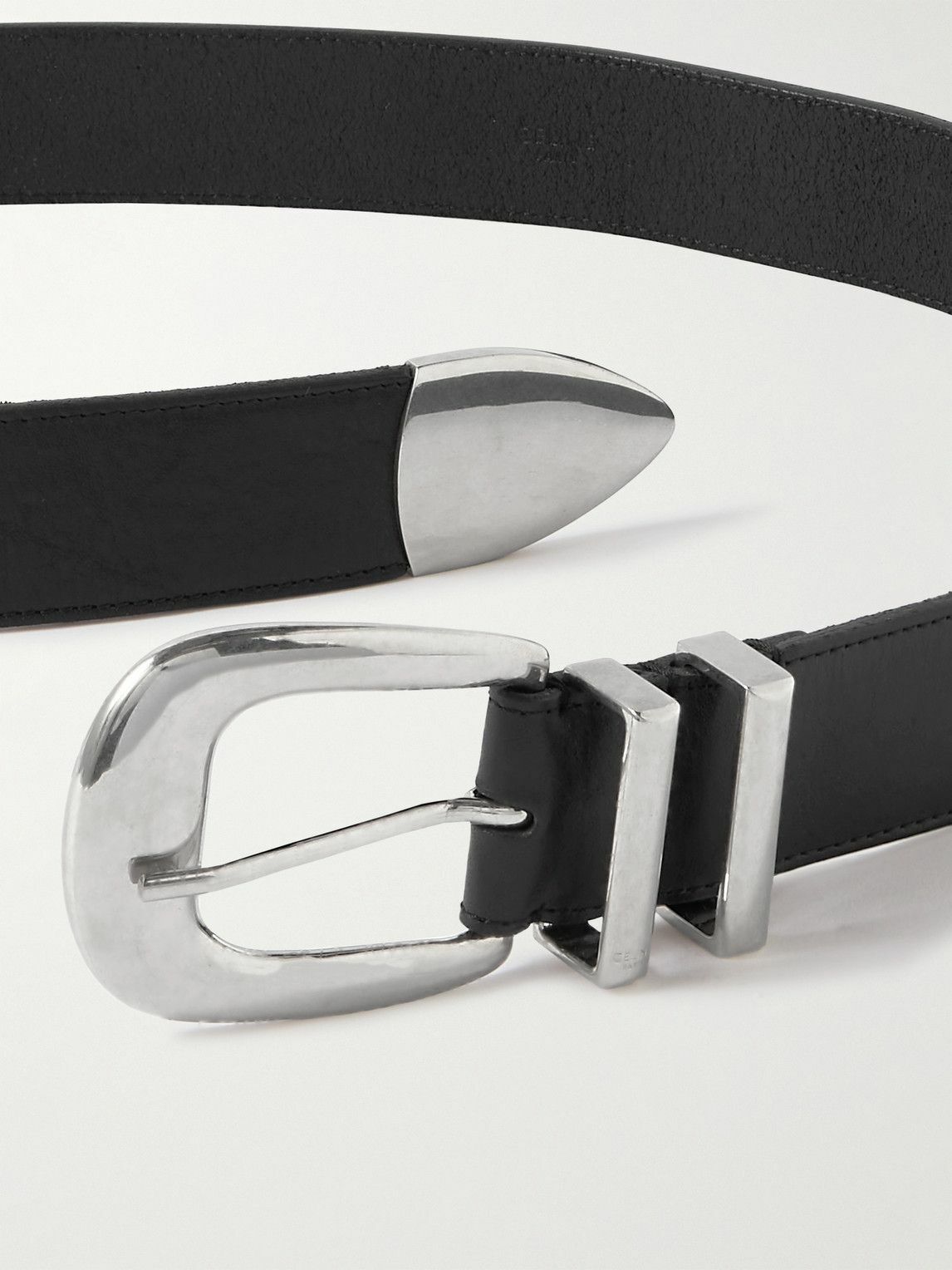 CELINE - 3.5cm Leather Belt - Black
