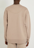 Adidas X Stella Mccartney Logo-print Cotton Sweatshirt Brown