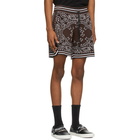 AMIRI Brown Bandana B-Ball Shorts