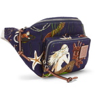 Loewe - Paula's Ibiza Printed Leather-Trimmed Canvas Belt Bag - Blue