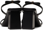 Versace Black Gianni Ribbon Heeled Sandals