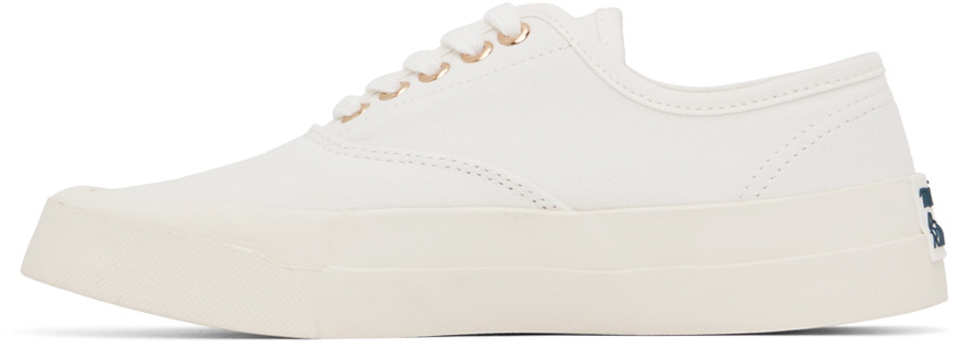 Maison Kitsuné White Laced Sneakers