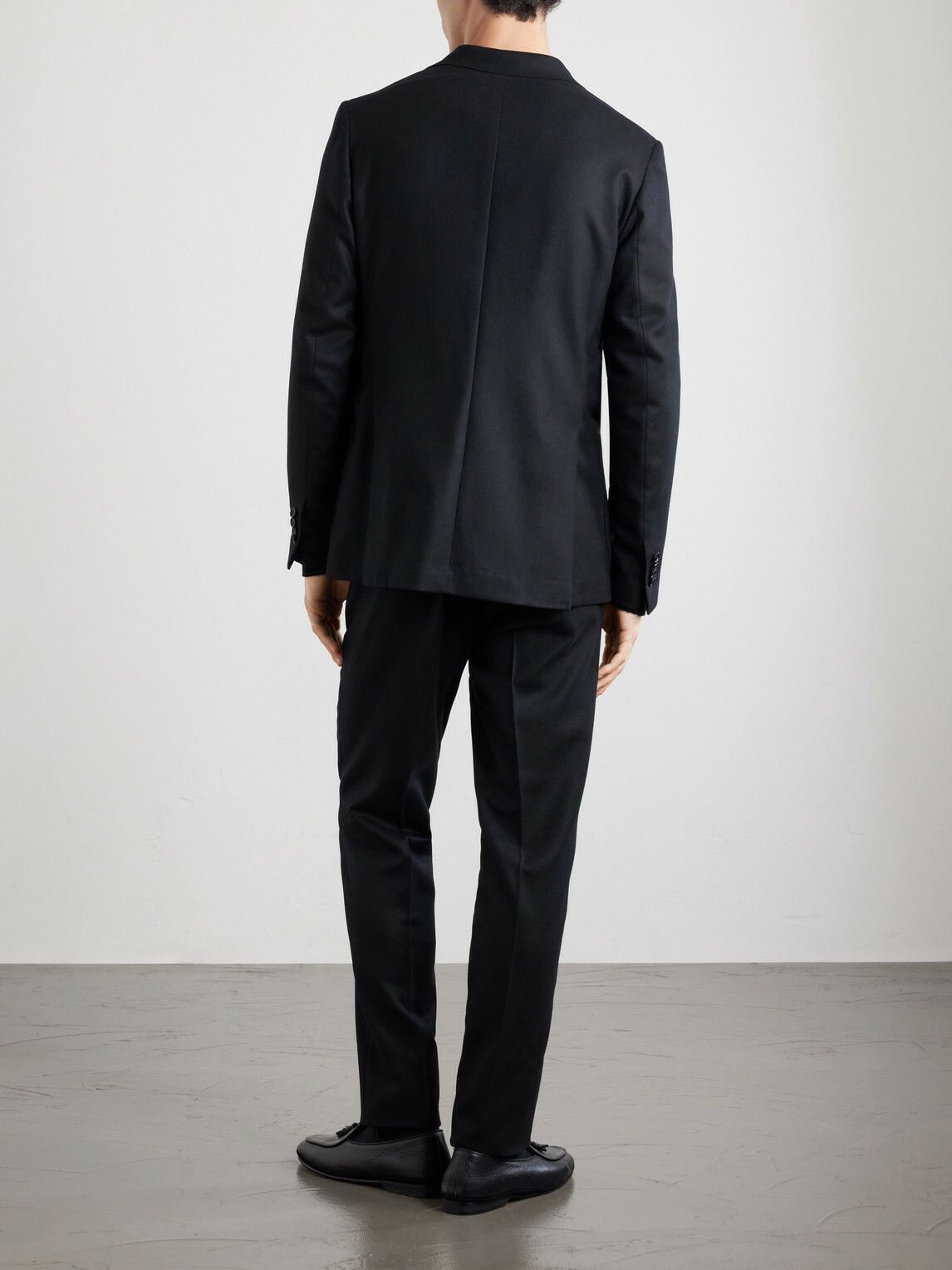 De Petrillo - Posillipo Wool and Cashmere-Blend Twill Suit Jacket - Black