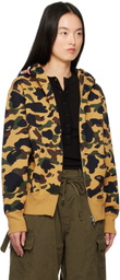 BAPE Khaki & Tan ABC Camo Shark Full Zip Hoodie