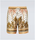 Amiri Printed silk shorts