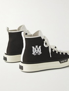 AMIRI - MA Court Leather-Trimmed Canvas High-Top Sneakers - Black