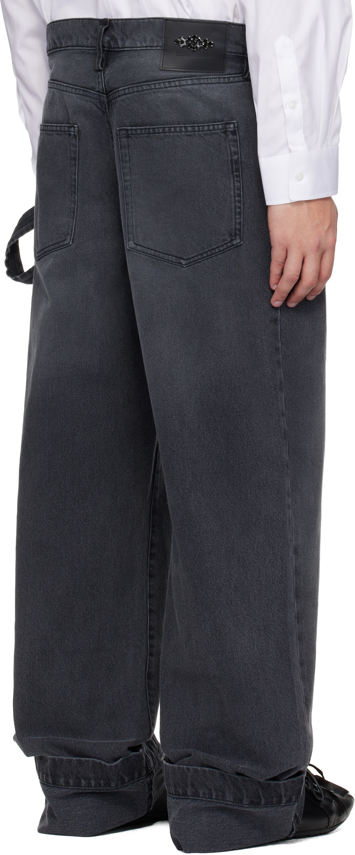 Simone Rocha Black Straight Leg Jeans