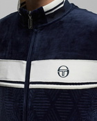 Sergio Tacchini Debossed Damarindo Velour Tracksuit Blue - Mens - Tracksuit Sets