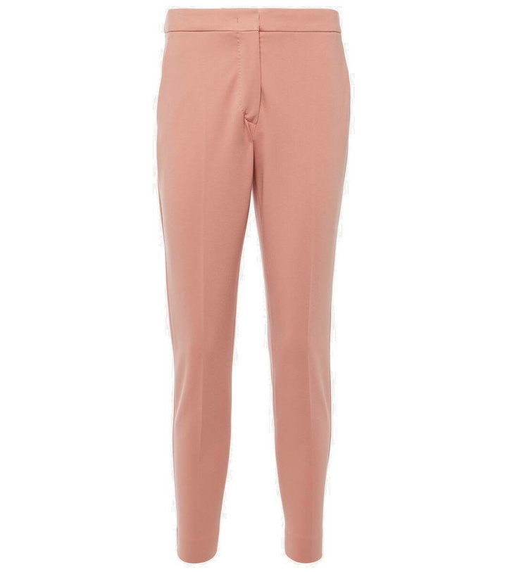 Photo: Max Mara Pegno cropped jersey slim pants