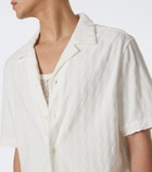 Frescobol Carioca Terry-trimmed cotton-blend bowling shirt