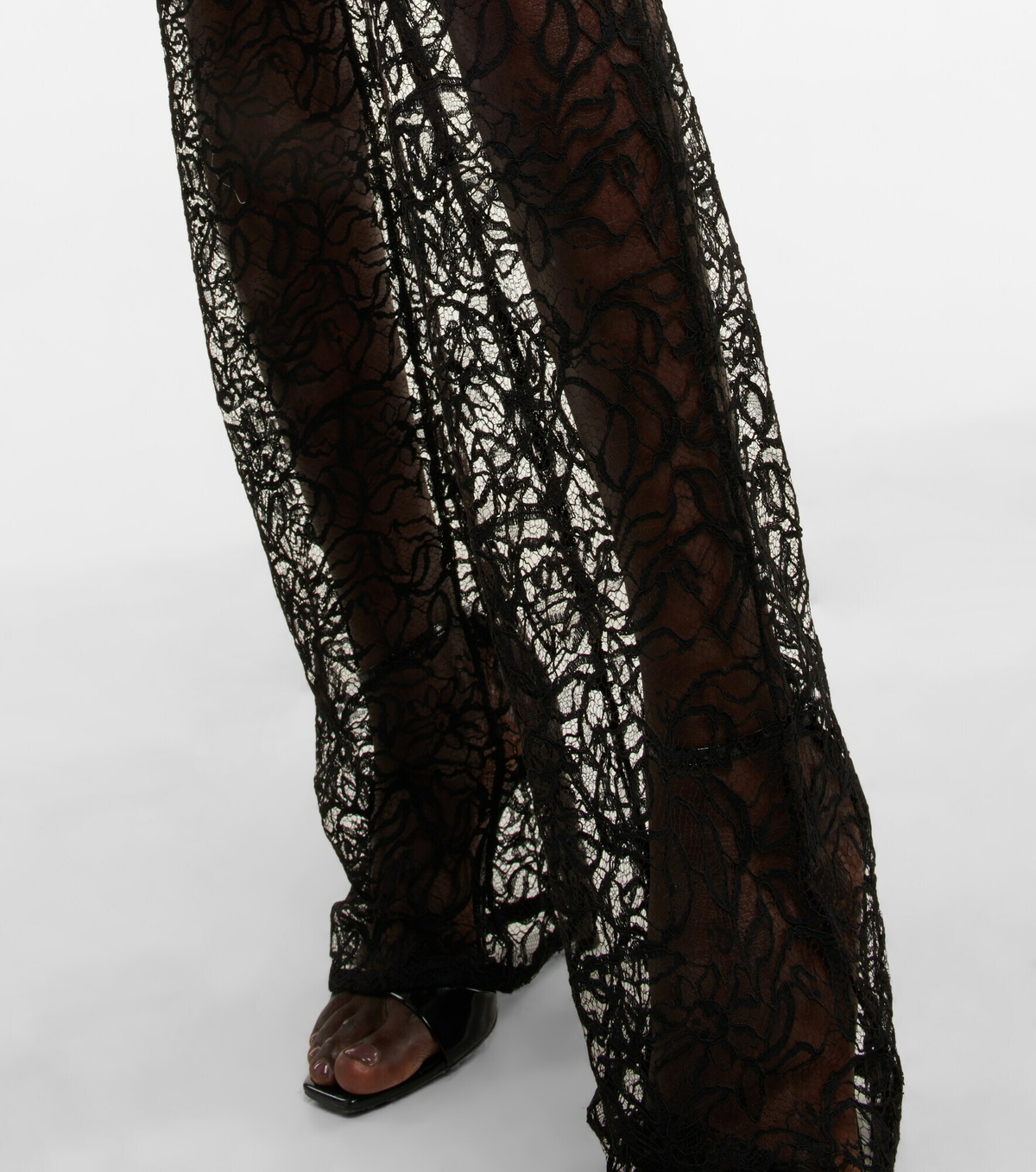 Saint Laurent - High-rise flared lace pants Saint Laurent