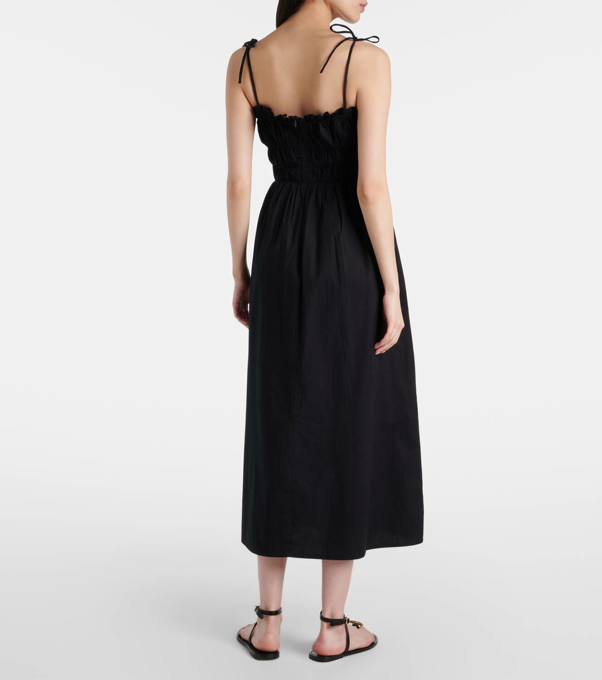 Melissa Odabash Ophelia smocked cotton midi dress