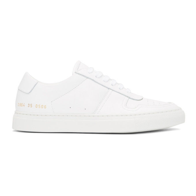 Photo: Woman by Common Projects White B-Ball Low Sneakers