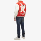 Represent Men's Storms In Heaven Varsity Jacket in Burnt Red