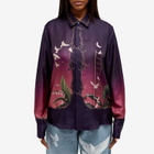 3.Paradis Women's Ladder Silk Shirt in Gradient