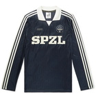 adidas Consortium - SPEZIAL Lymwood Logo-Jacquard Satin-Jersey Top - Navy