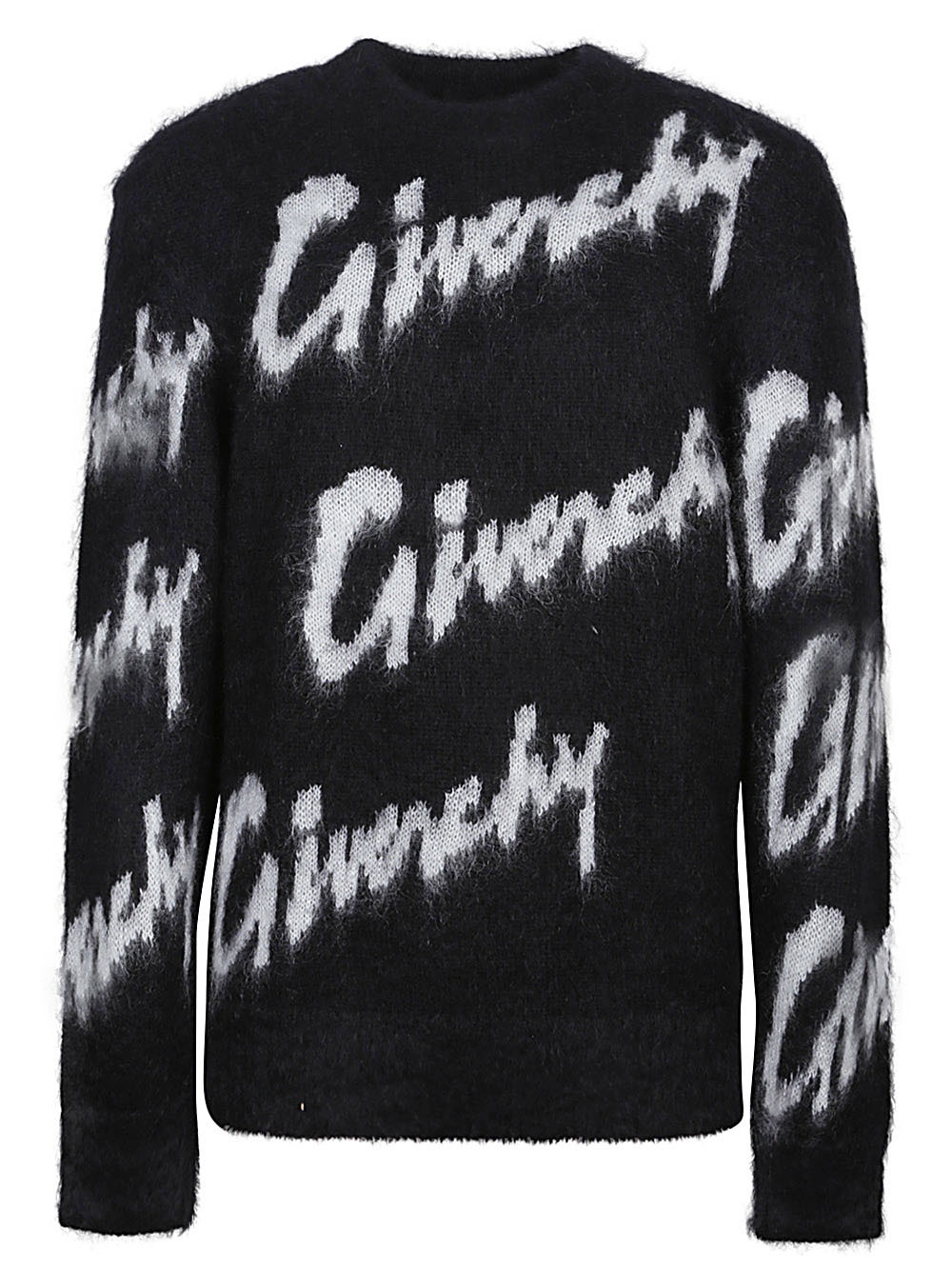 Givenchy White and Black Chain Jacquard Sweater Givenchy