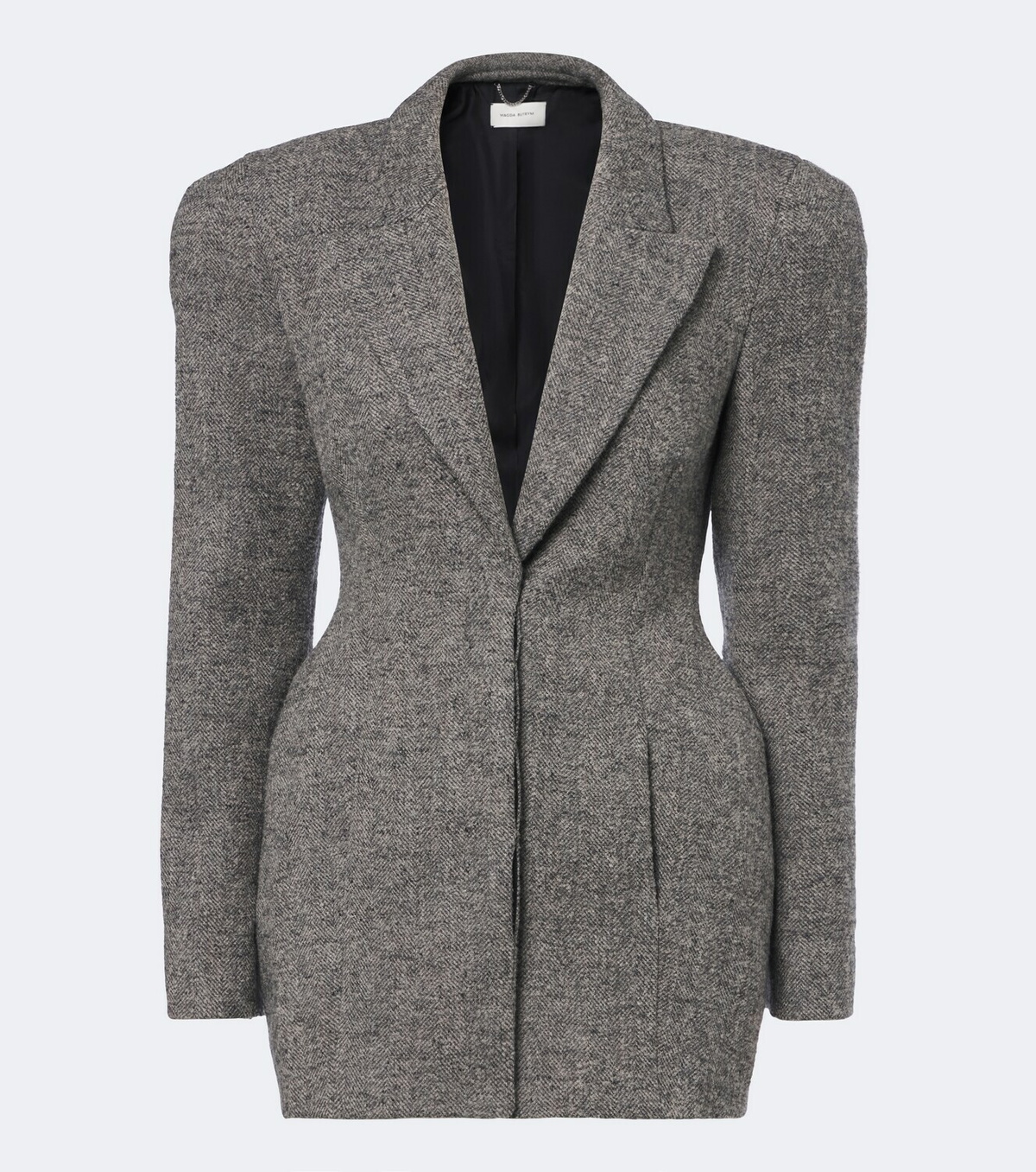 Magda Butrym Herringbone wool-blend blazer dress