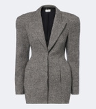 Magda Butrym Herringbone wool-blend blazer dress