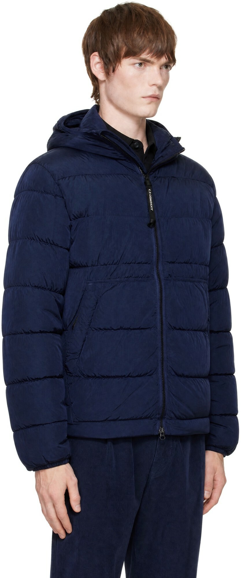 C.P. Company Navy Chrome-R Goggle Down Jacket