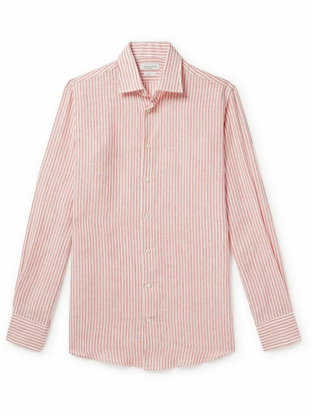 Photo: Richard James - Striped Linen Shirt - Pink