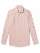 Richard James - Striped Linen Shirt - Pink