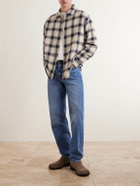 FRAME - Checked Cotton-Blend Flannel Overshirt - Neutrals