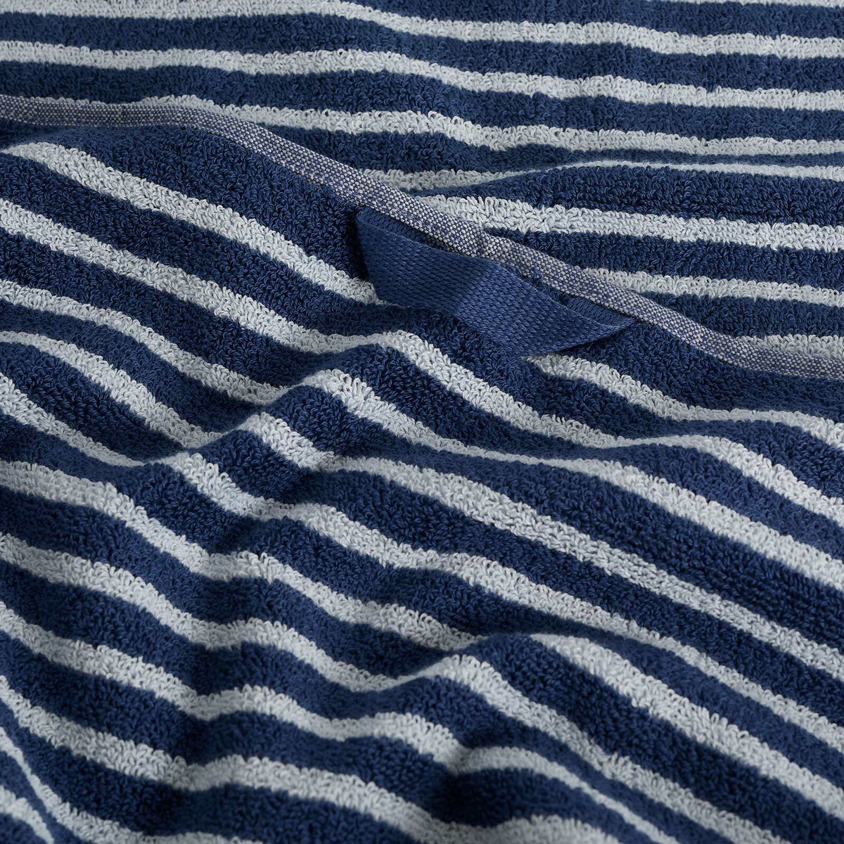 Tekla Fabrics Organic Terry Hand Towel in River Stripes 