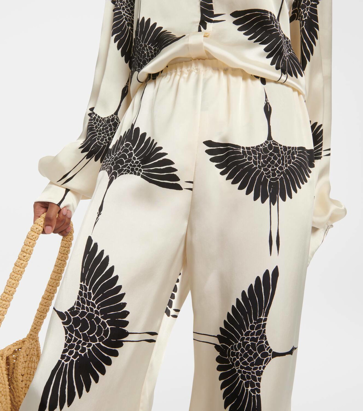 【送料&関税込】Khaite Mindy Wide Leg Trousers Khaite - Mindy snake-print wide-leg pants Khaite