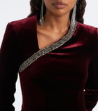 Roland Mouret Embellished velvet top