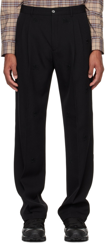 Photo: Burberry Black EKD Wide-Leg Trousers