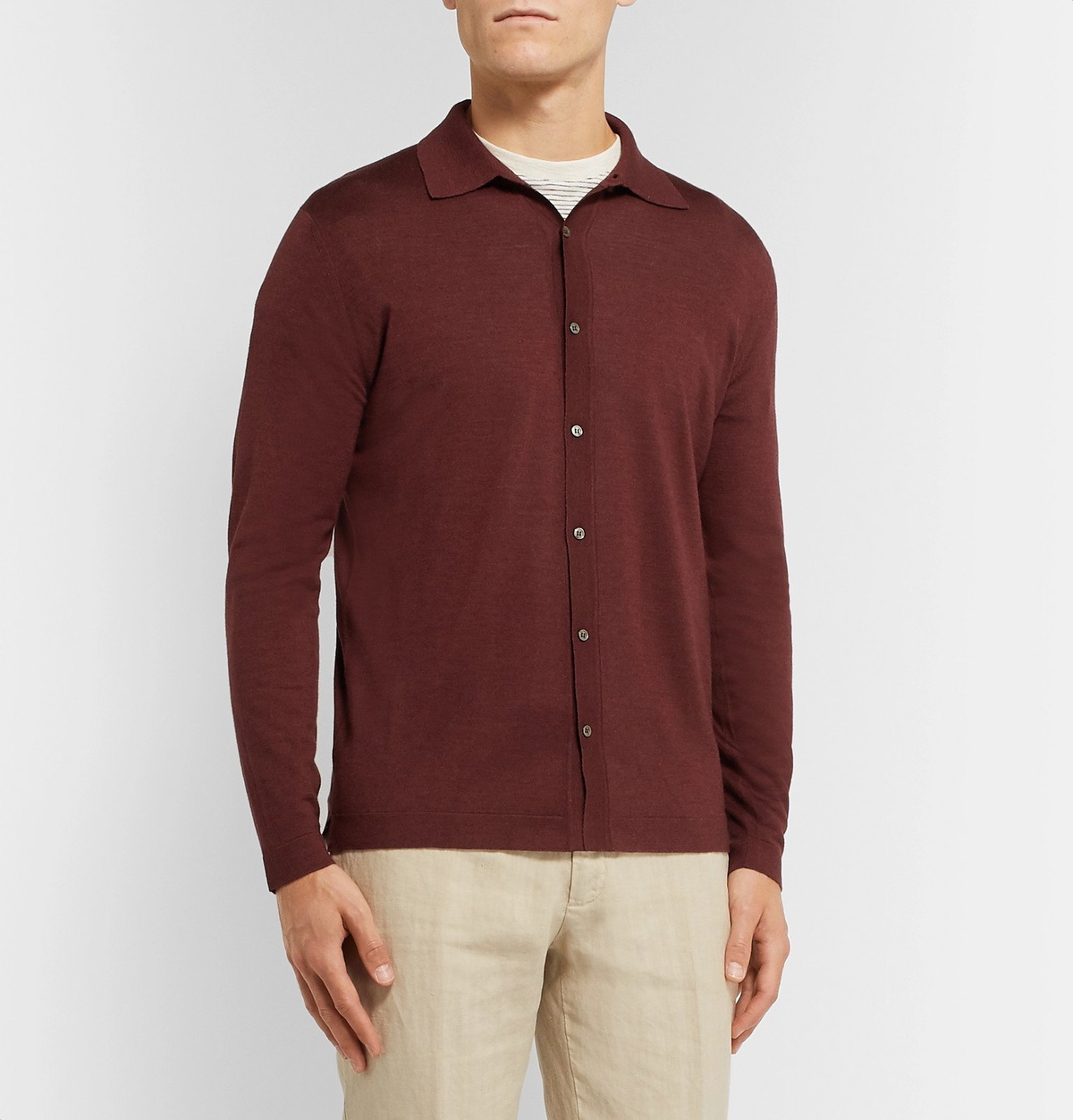 slim fit dress slacks Men's Slim Fit Dress Shirt Color Burgundy main image 1