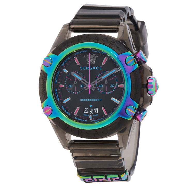 Photo: Versace Icon Active Chronograph Quartz Black Dial Mens Watch VEZ701022