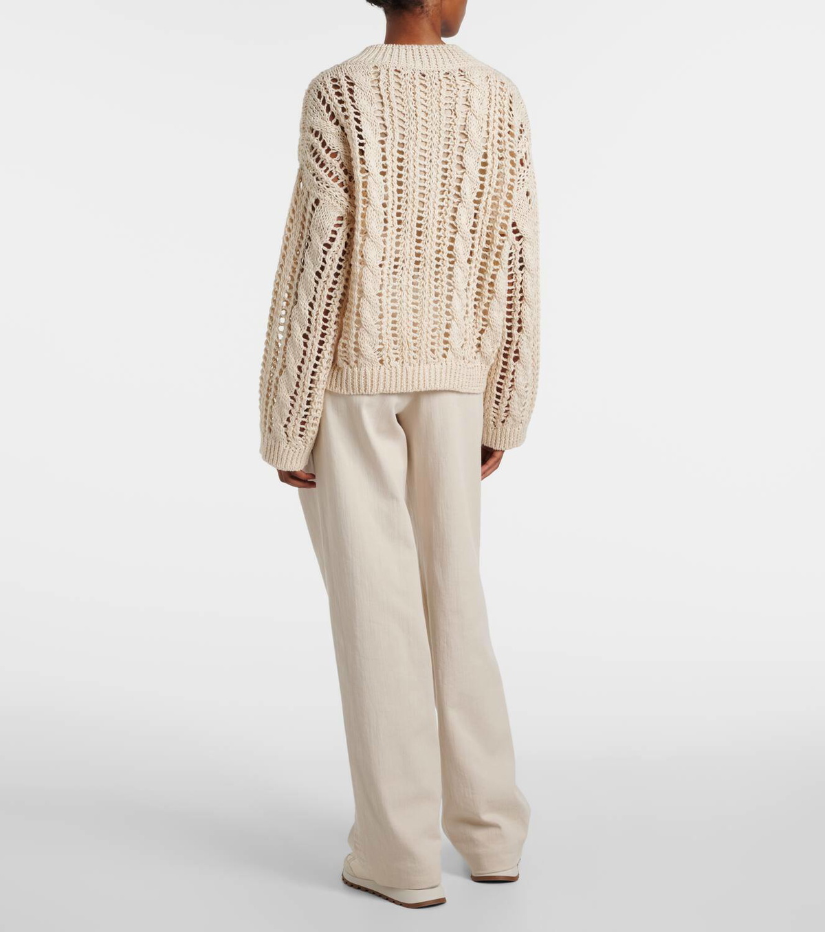 Brunello Cucinelli Jute and cotton-blend sweater