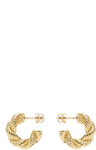 ANINE BING Gold Twist Rope Earrings