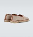 Valentino Garavani VLogo leather-trimmed canvas espadrilles