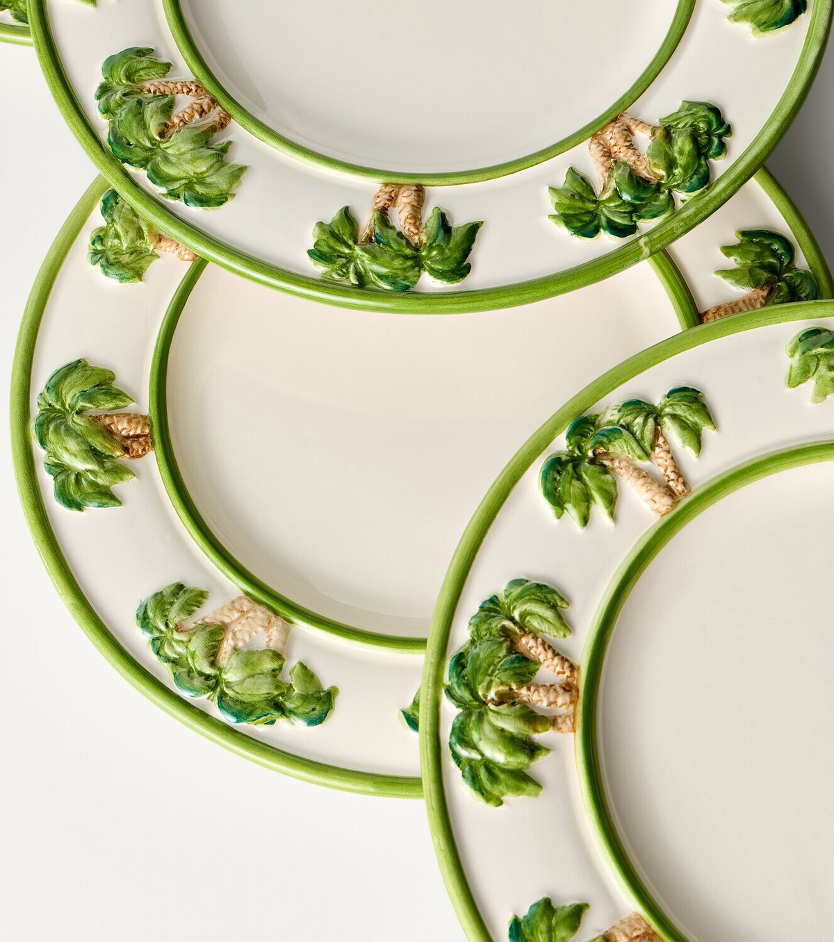 Les-Ottomans Palms set of 4 ceramic dessert plates