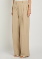 Vince Camille Wide-leg Woven Trousers Beige