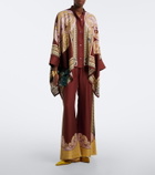La DoubleJ Printed silk twill palazzo pants