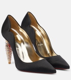 Christian Louboutin - Lipstrass crêpe crystal-embellished pumps