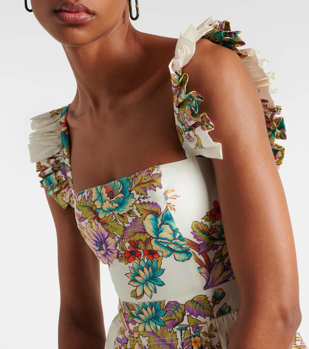Etro Floral cotton poplin maxi dress Etro