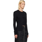 Simone Rocha Black Pointelle Cardigan