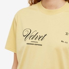 Kwaidan Editions Women's Kwaidan T-Shirt With Velvet Print in Vanilla Velvet Print