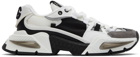 Dolce & Gabbana White & Black Airmaster Sneakers