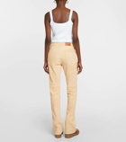 Chloé High-rise suede slim pants