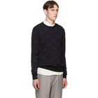 Kenzo Black Wool Allover Eye Sweatshirt