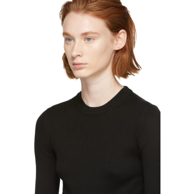 Proenza Schouler Black Silk Cashmere Crewneck Sweater Proenza Schouler