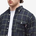 Battenwear Men's Button Down Scout Shirt in Navy Plaid